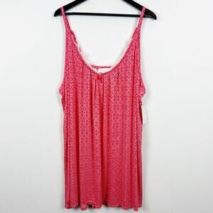 Oscar De La Renta Sleepwear Women's Plus Size Pink Chemise Size 3X